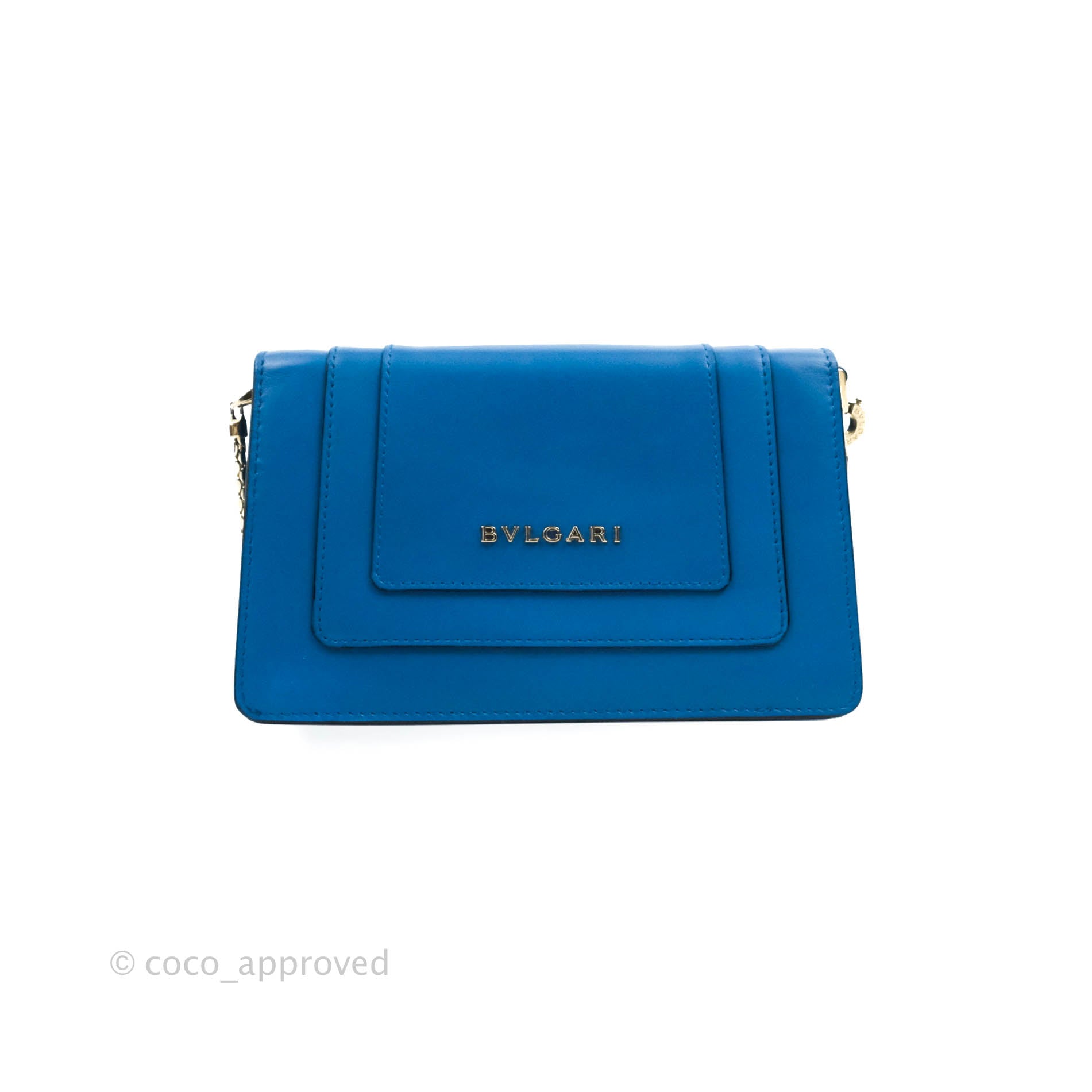 Bvlgari Serpenti Forever Mini Bag in Blue with Gold Hardware - Luxury Crossbody Bag for Women, Perfect for Evening Events & Date Nights