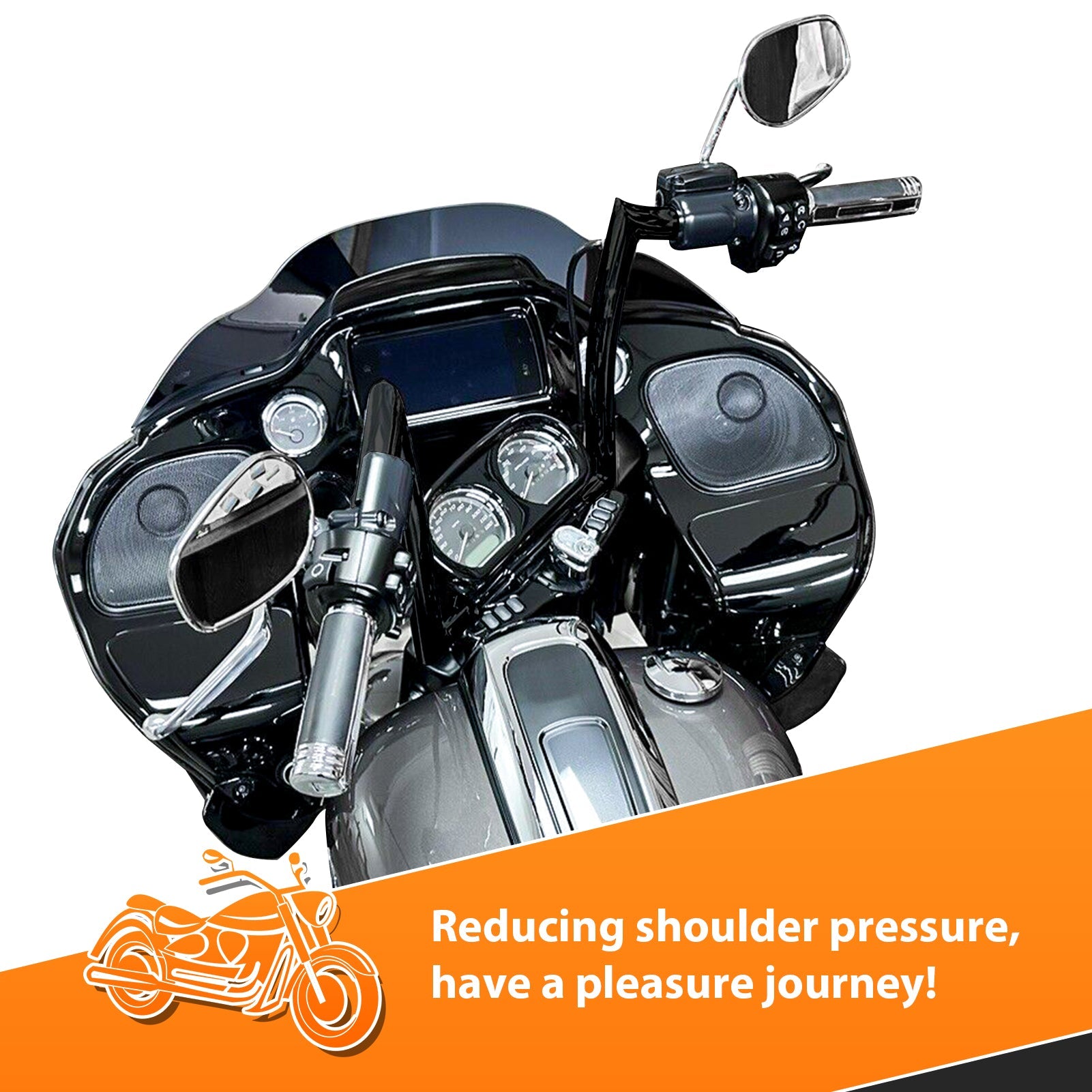2015-2023 Harley-Davidson Touring Road Glide Motorcycle Gloss Black 12