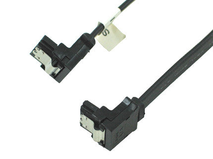 OKGEAR 24-Inch SATA 3.0 Cable - Right Angle to Right Angle 6Gbps Data Transfer for PC, Laptop & SSD - High Speed Black SATA III Cable for Internal Hard Drive & Computer Upgrades