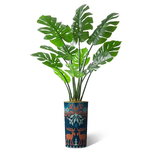 Modern Christmas Reindeer Pattern Planter