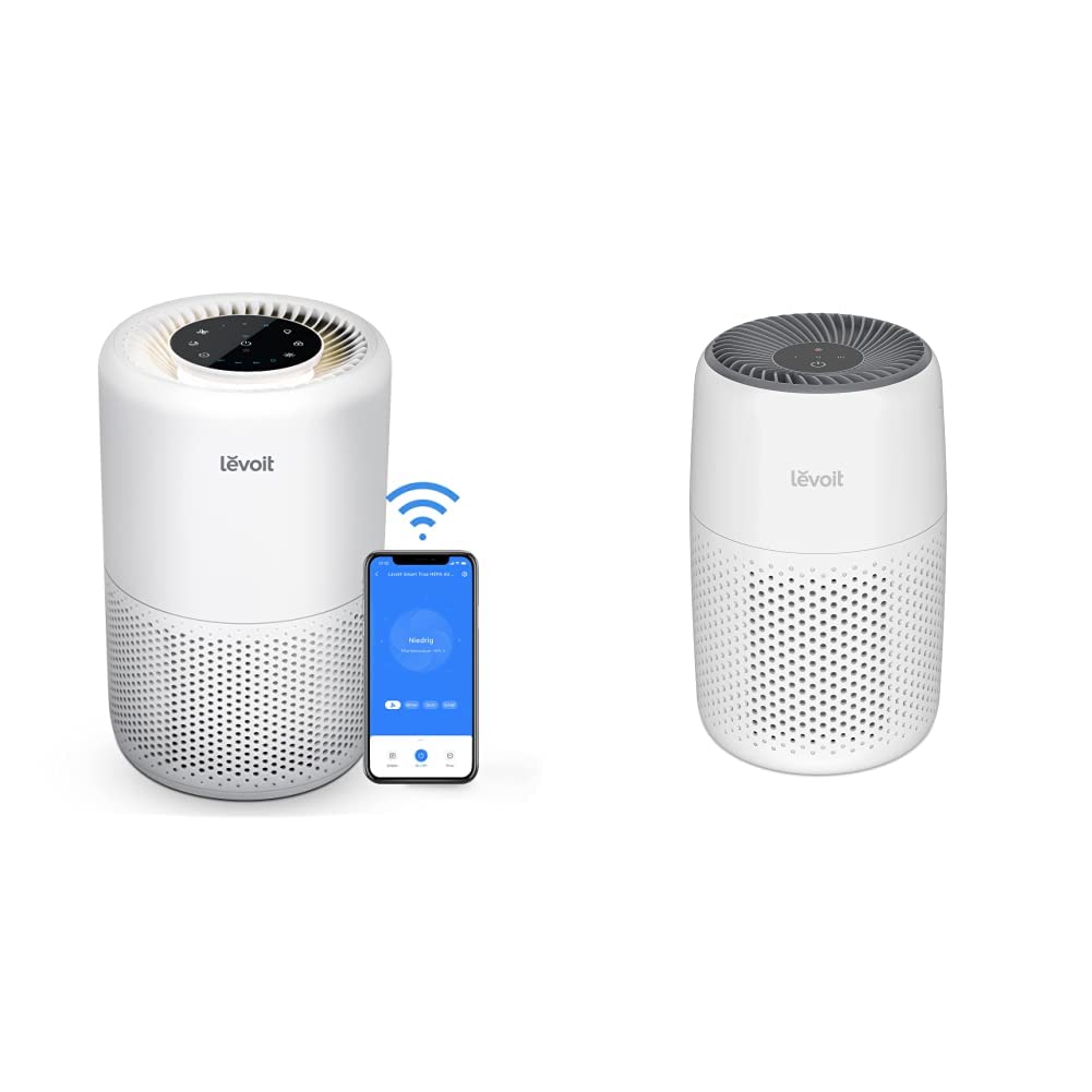 LEVOIT Core 200S & Core Mini Air Purifiers for Home, Bedroom - HEPA Filter, Quiet Operation, Fragrance Sponge - Perfect for Allergies, Pets, Smoke & Dust Removal in Small to Medium Rooms