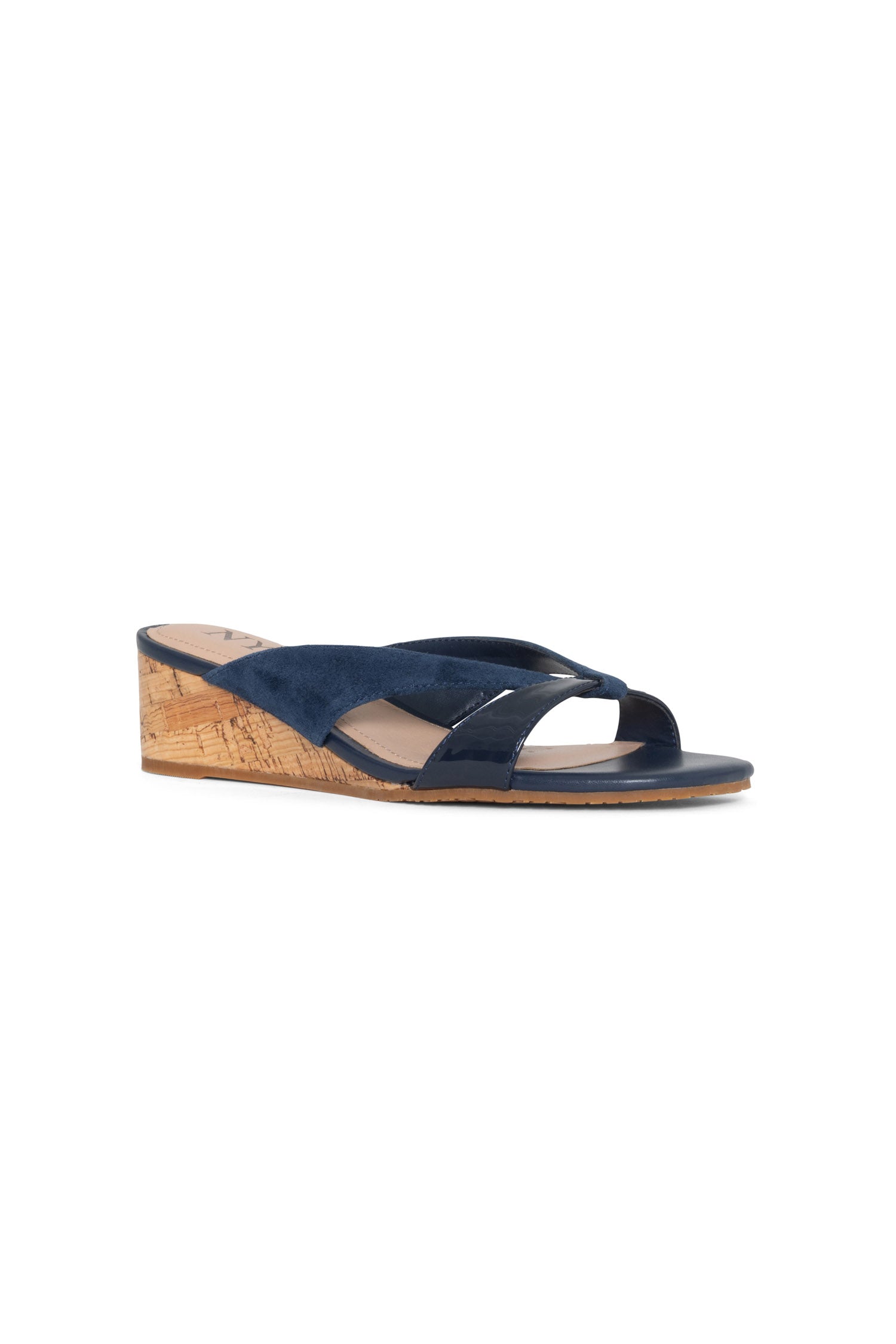 Contessa Women's Navy Wedge Sandals - Comfortable Summer Beach Shoes for Walking, Travel & Casual Outings