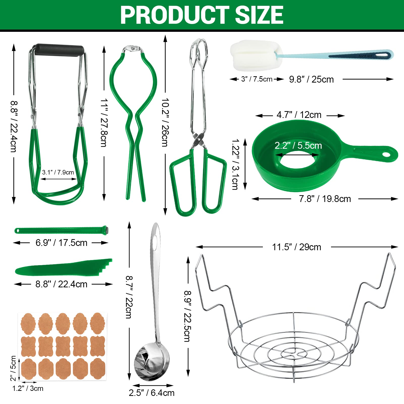 All-in-One Canning Supplies Starter Kit with Rack - Essential Home Canning Equipment for Beginners & Enthusiasts - Perfect for Preserving Fruits, Vegetables & Jams at Home