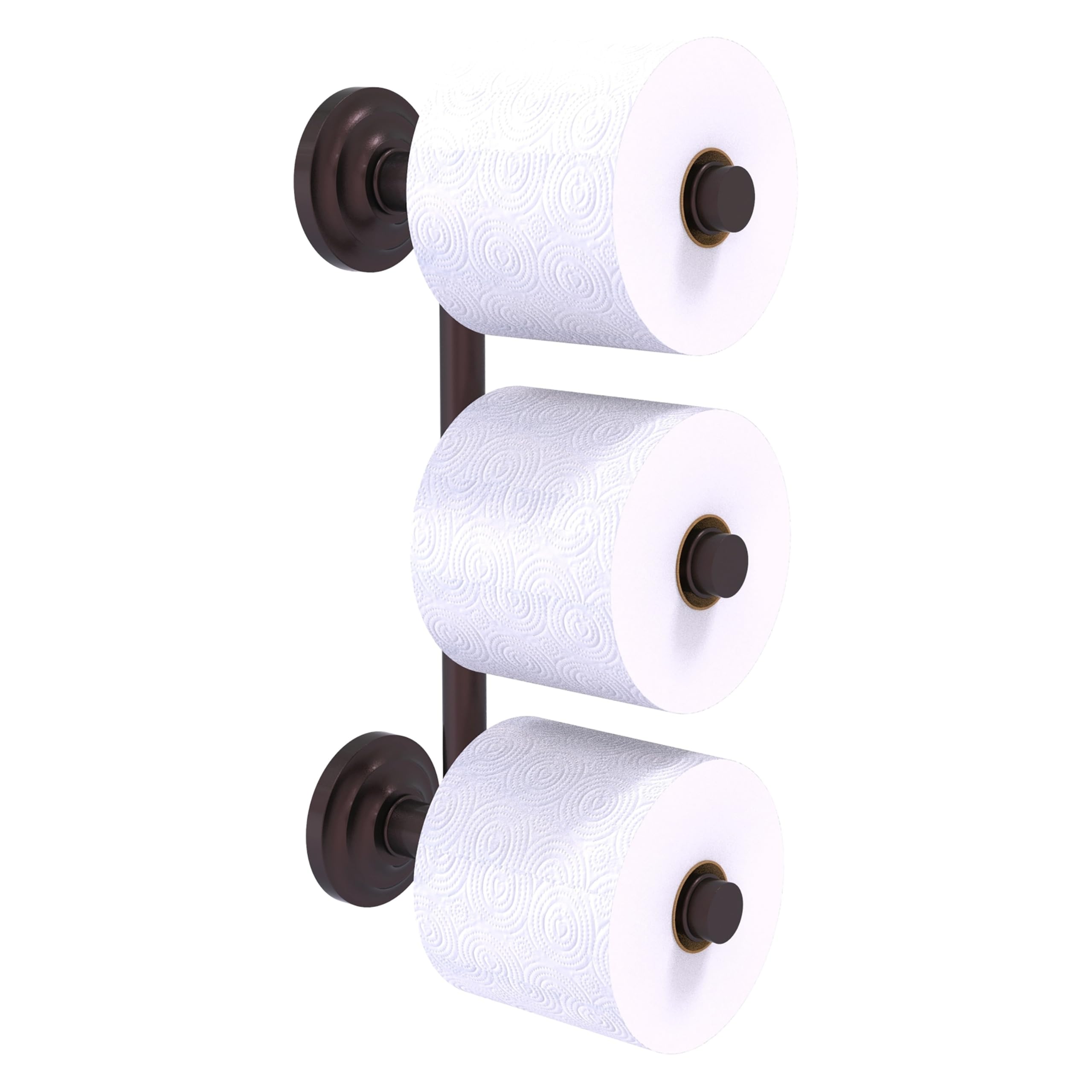 Allied Brass QN-24-3 Que Collection 3 Reserve Roll Toilet Paper Holder in Antique Bronze - Elegant Bathroom Accessory for Home & Hotel Decor
