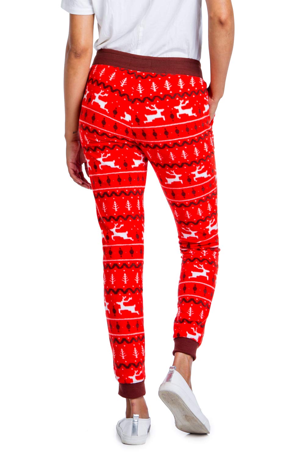 Women's Christmas Joggers by Tipsy Elves - Festive Holiday Sweatpants with Classic Winter Designs - Perfect for Cozy Winter Nights & Holiday Gatherings