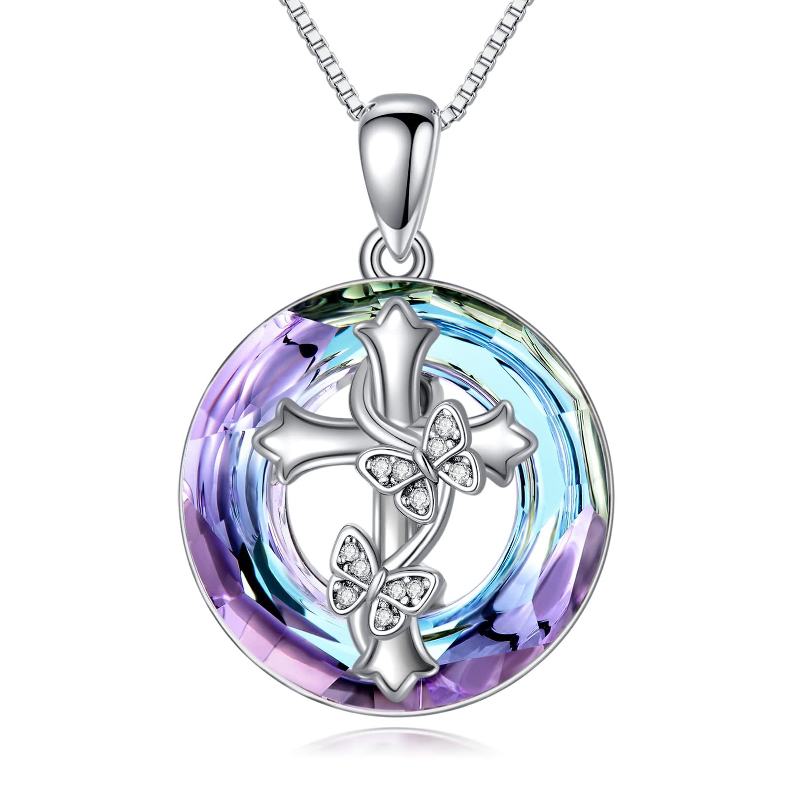 925 Sterling Silver Butterfly & Dragonfly Pendant Necklace for Women - Elegant Jewelry Gift for Mom, Wife, Girlfriend - Perfect for Christmas, Anniversary, Birthday, Valentine's Day & Graduation - Ideal for Everyday Wear, Date Nights & Special Occasions