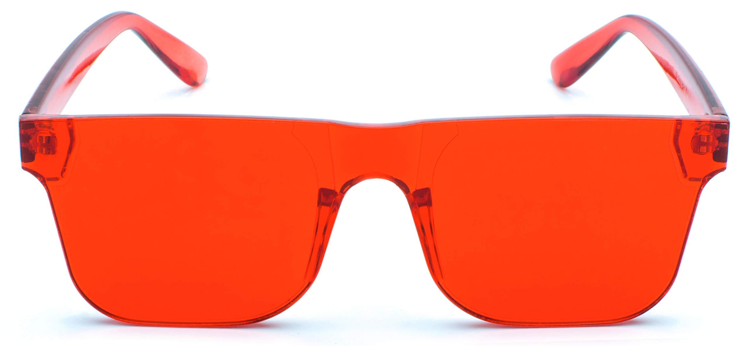 Kyiduo One Piece Anime Rimless Tinted Sunglasses - Lightweight Transparent Candy Color UV Protection Eyewear for Cosplay, Fashion & Outdoor Activities