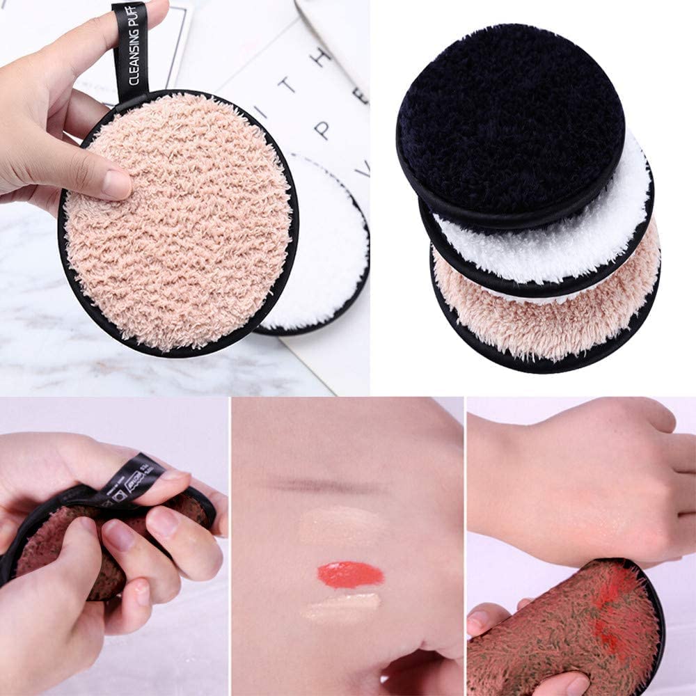 Angelie Reusable Makeup Remover Pads - Eco-Friendly Facial Cleansing Cloths for Eye & Foundation Makeup Removal | Gentle on Dry & Sensitive Skin | Pack of 1 | Perfect for Travel, Gym & Daily Skincare Routine