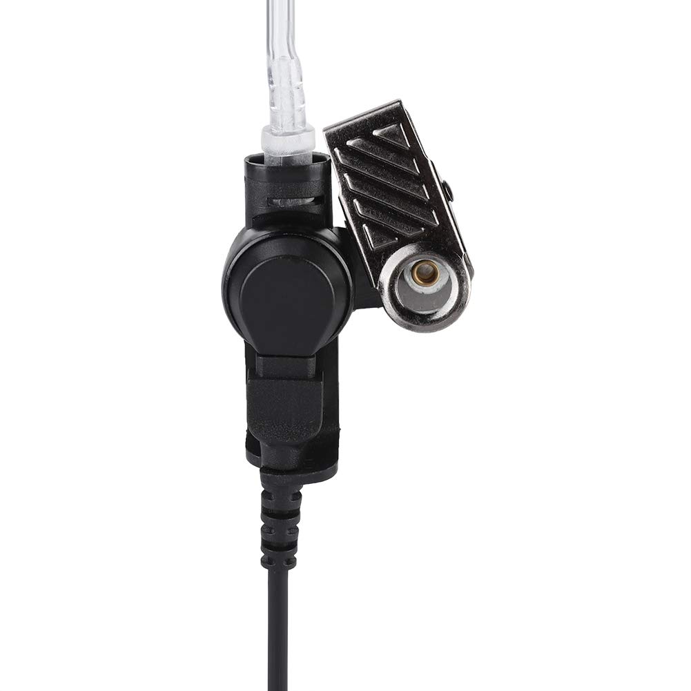 Black ABS Air Tube Earpiece Headset with Microphone - Secure Communication Device for Bodyguards, HAM Radio Enthusiasts & Security Professionals | Ideal for Covert Operations, Event Security & Two-Way Radio Use