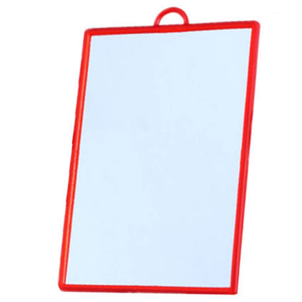 Portable Makeup Mirror with Suction Cup - Square Plastic HD Travel Mirror for Bathroom Wall Mount or Vanity (Size S) - Perfect for Home, Travel & Dorm Room Use