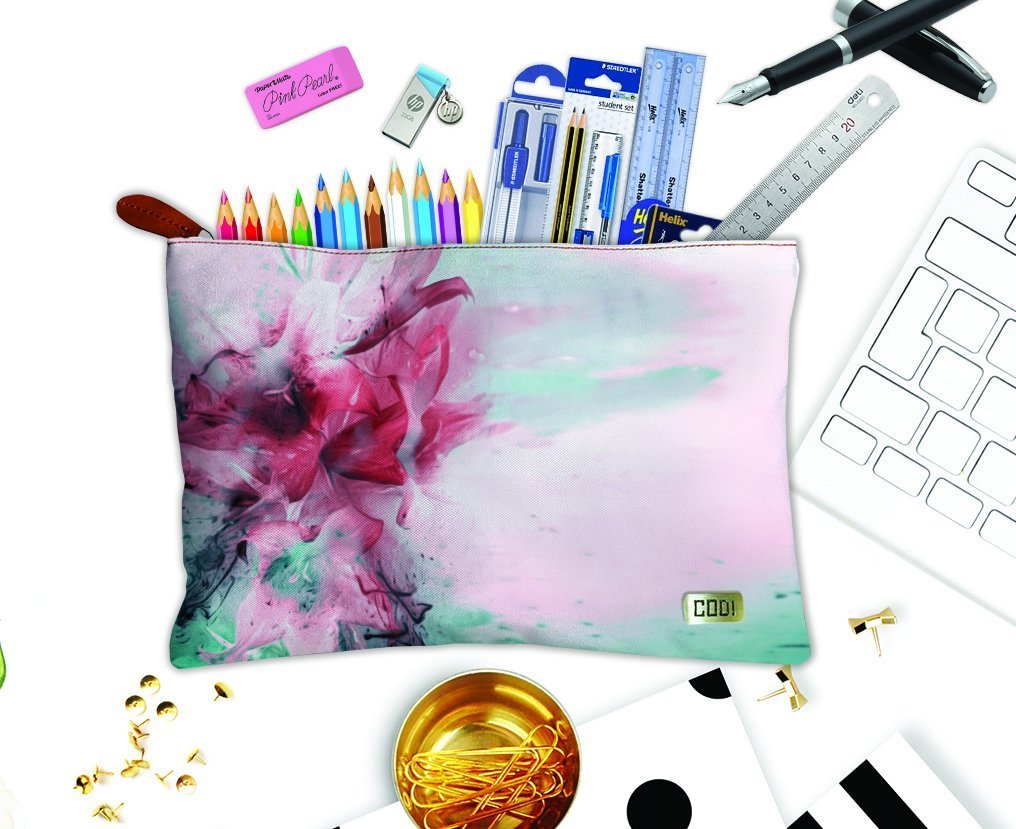 Stylish Paper Airplane Design Cosmetic Bag - Waterproof Makeup Pouch with Zipper for Travel, Stationery, Money & Jewelry Storage | Perfect Travel Organizer, Gift Idea for Women & Teens