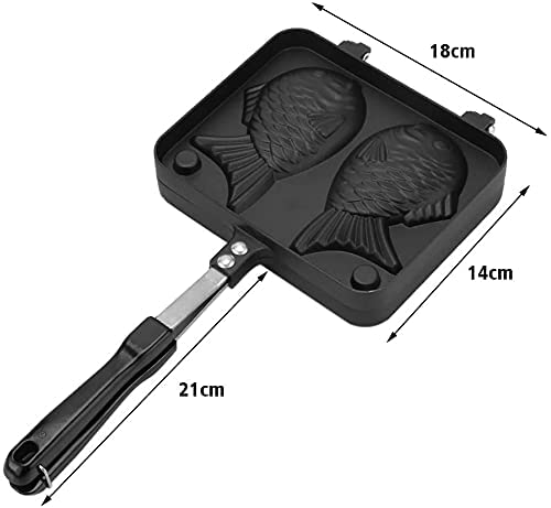 Non-Stick Waffle Maker with Fish Shape Molds - Zerodis Aluminum Alloy Baking Pan for Perfect Homemade Waffles, Pancakes & Desserts - Ideal for Breakfast, Brunch, Parties & Family Gatherings