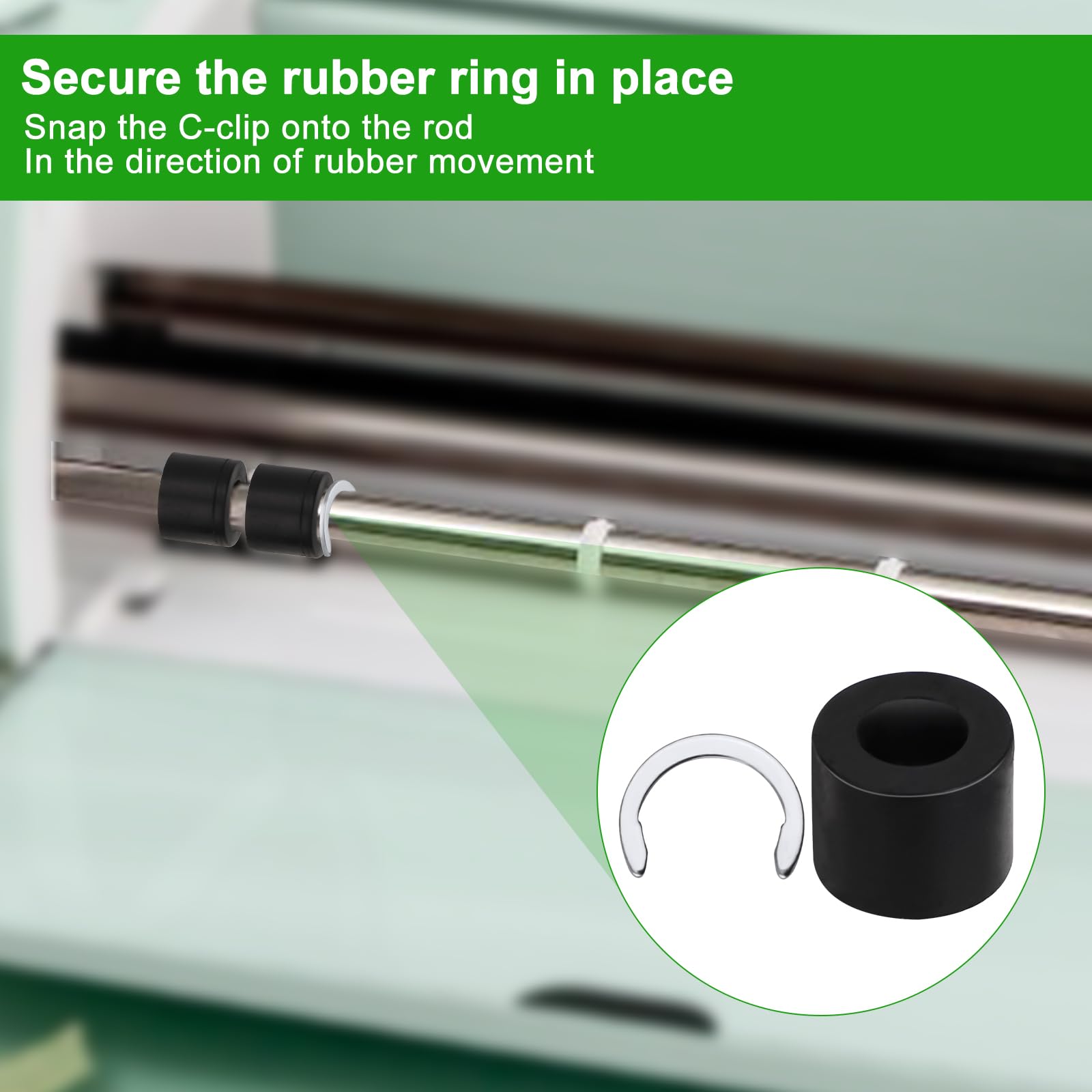 8-Piece Rubber Roller Replacement Kit for Cricut Maker & Maker 3 - Includes Anti-Slip Retaining Rings & All Repair Tools - DIY Craft Machine Maintenance Solution for Vinyl Cutting & Scrapbooking Projects