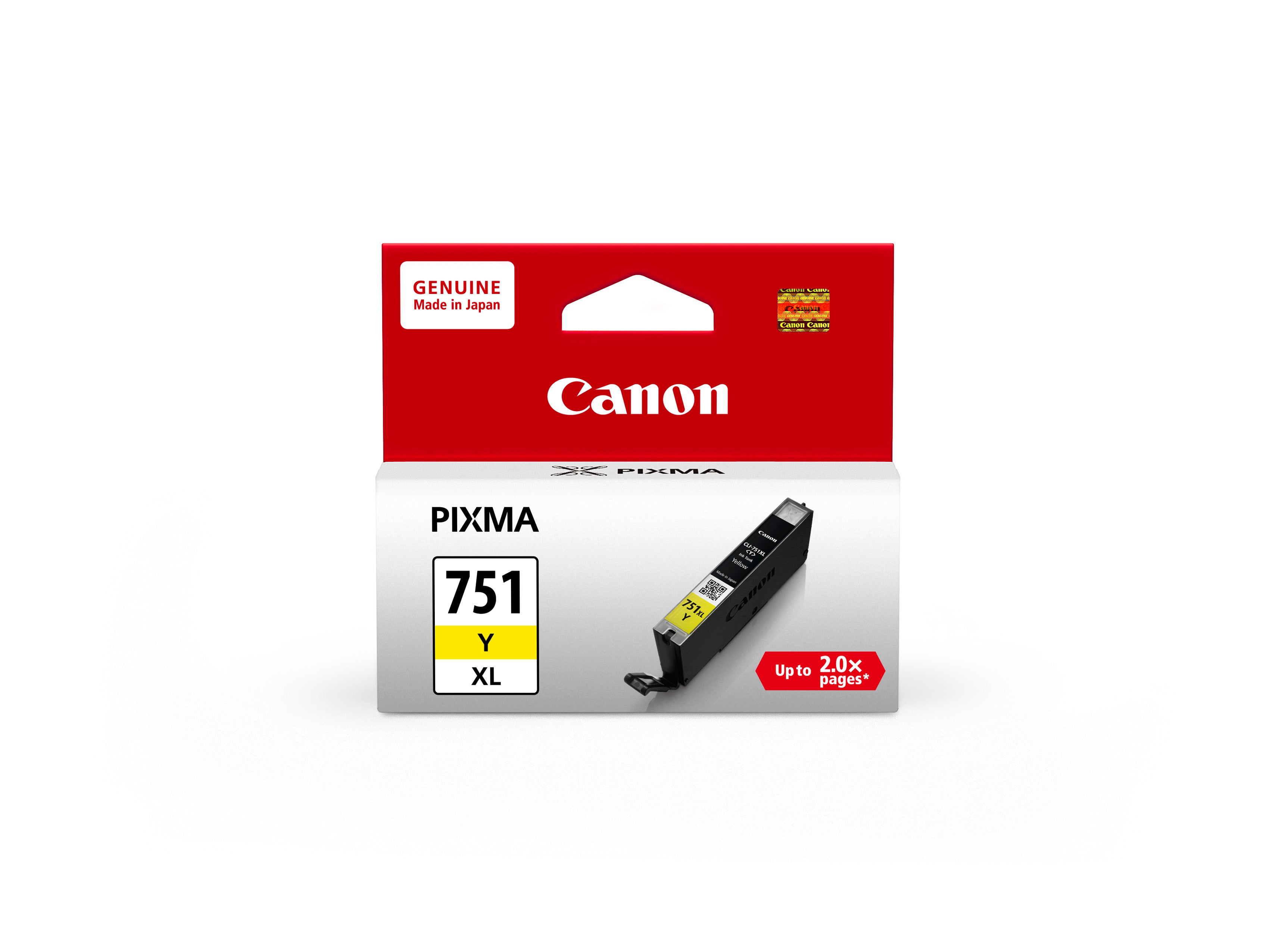 Original Canon CLI-751XL Yellow Ink Cartridge - High-Quality Replacement for PIXMA Printers - Perfect for Home, Office & Photo Printing