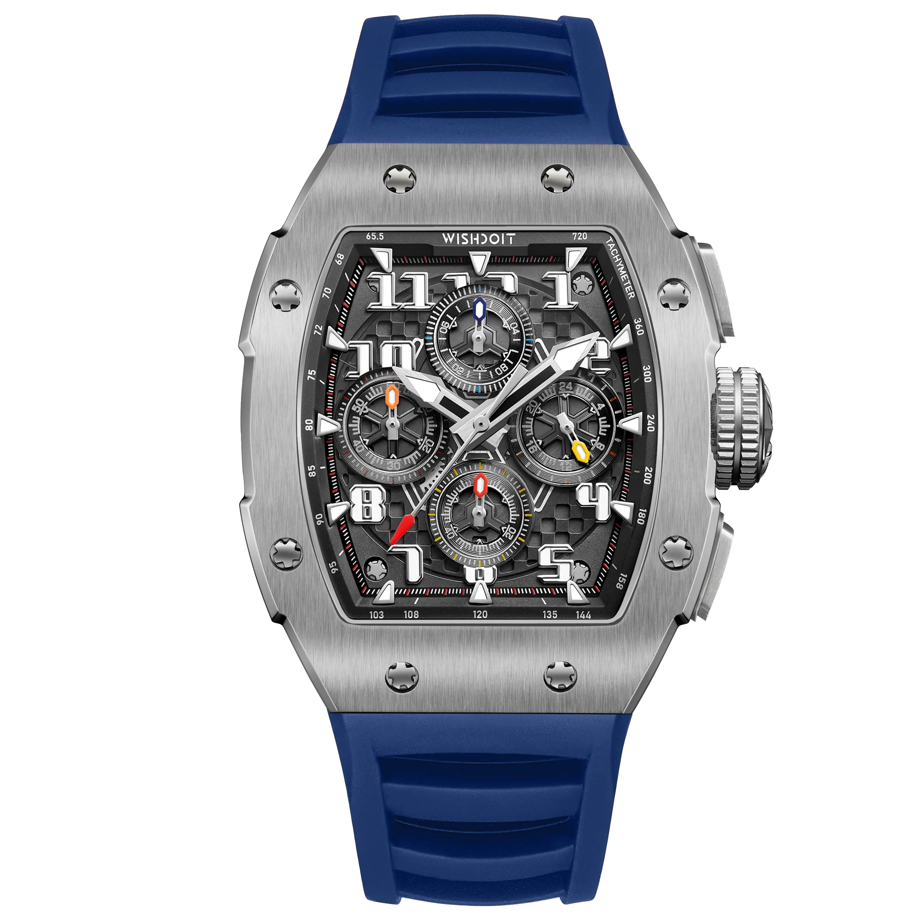 Silvery Watch-Blue Strap