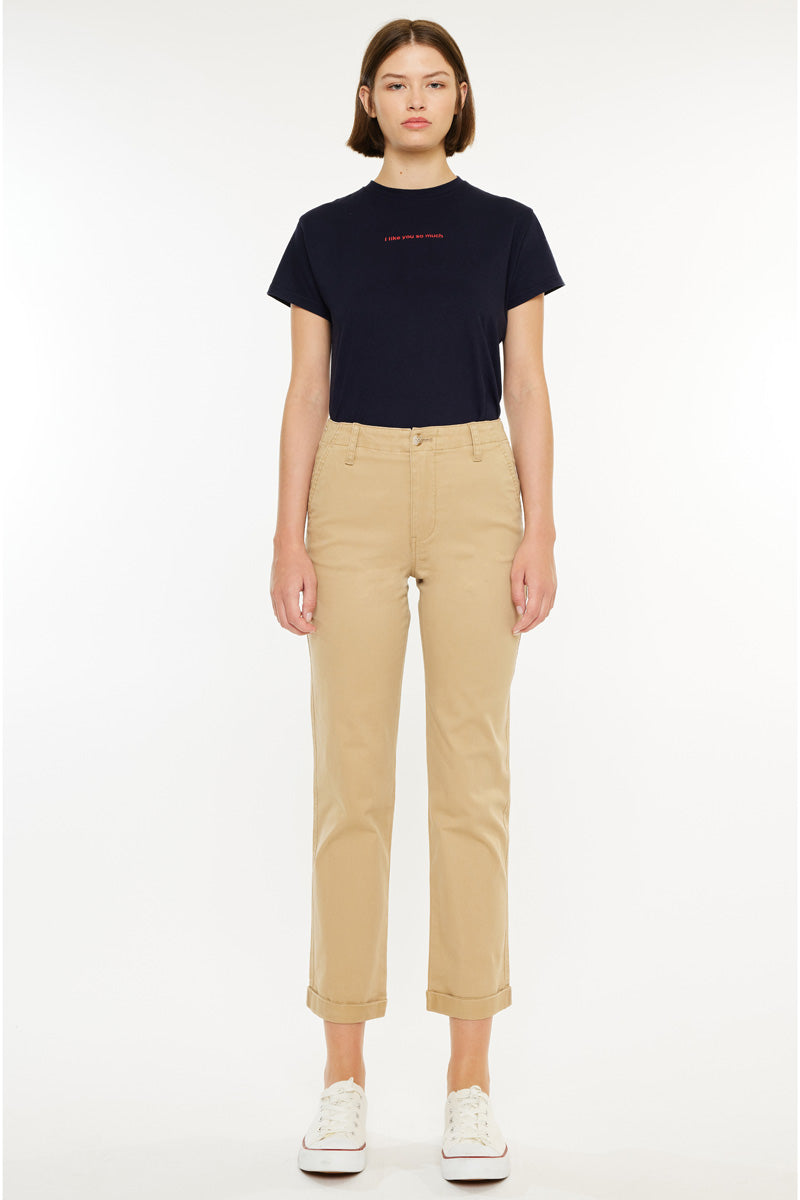 Carol High Rise Slim Chino Pants for Women - Comfortable Stretch Tapered Ankle Pants for Work, Office & Casual Wear | Perfect for Business, Travel & Everyday Outfits