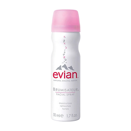 Evian Mineral Water Facial Spray - Hydrating Face Mist for Dry Skin, Makeup Setting & Refreshing On-The-Go (3.4oz Travel Size) - Perfect for Gym, Office & Travel Skincare Routine