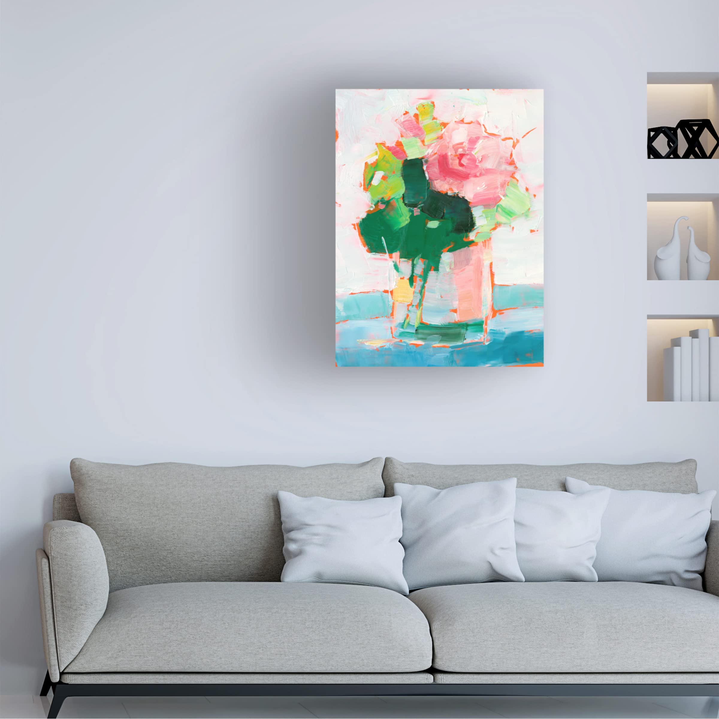 Ethan Harper 'Cut Flowers I' Canvas Art Print - Floral Wall Decor for Living Room, Bedroom & Office - Trademark Fine Art