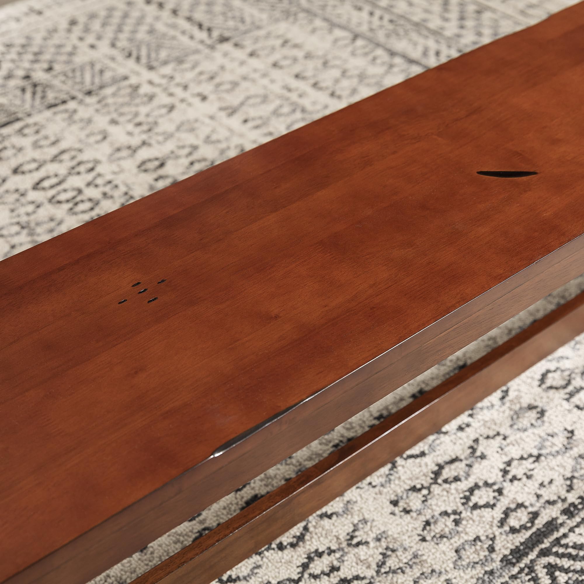 Rustic Farmhouse Wood Distressed Dining Bench - 60 Inch Kitchen Table Bench Seat for 3 - Brown Oak Finish - Perfect for Farmhouse Kitchens, Dining Rooms & Breakfast Nooks