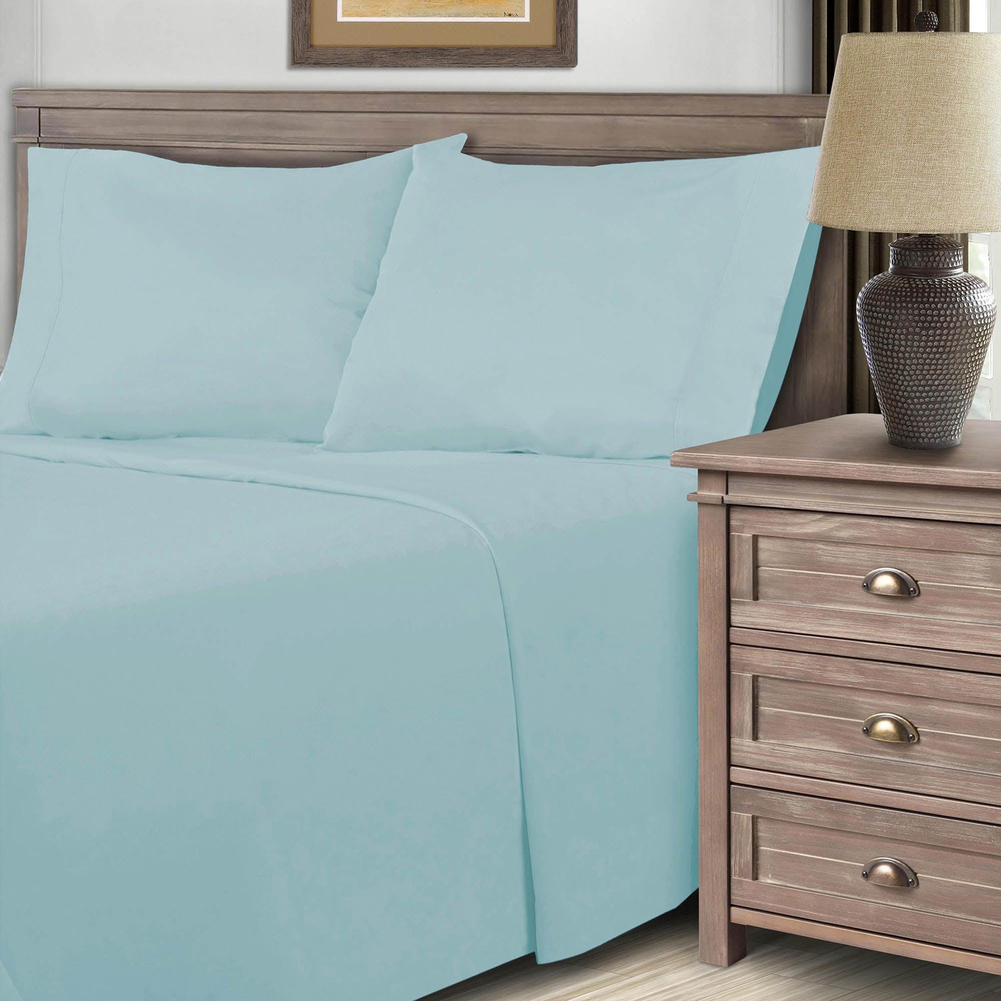 600 Thread Count Cotton Blend Solid Deep Pocket Sheet Set - Ultra Soft & Breathable Bed Sheets for Queen & King Size Beds - Perfect for Luxury Bedroom & Hotel Use