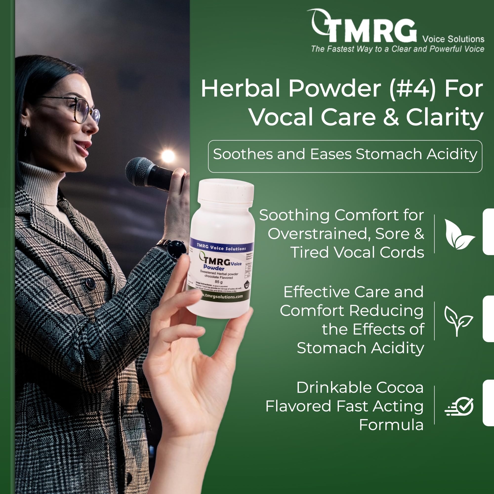 Professional Vocal Cord Remedy Powder - Natural Herbal Supplement for Singers & Speakers - Relieves Vocal Fatigue, Enhances Clarity & Improves Range - Perfect for Performances, Public Speaking & Voice Training