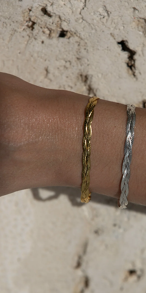 Elegant Braided Herringbone Thin Chain Bracelet for Women - Dainty Gold Silver Jewelry for Everyday Wear & Special Occasions