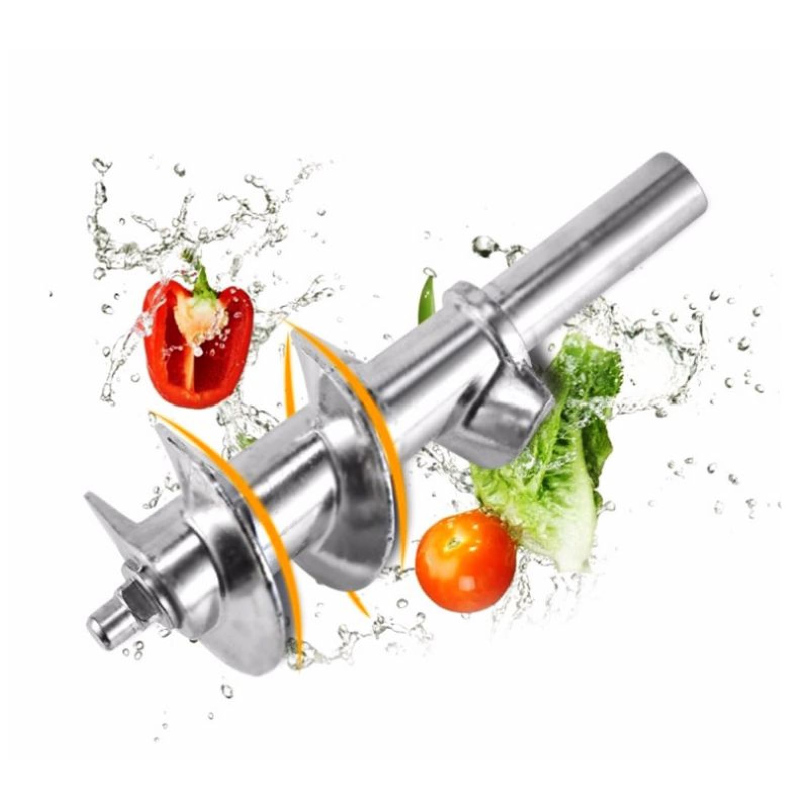 Stainless Steel Meat Grinder Auger & Mincer Screw Replacement for KitchenAid Mixers - Durable Food Chopper Attachment for Sausage, Tomato, Canning & Home Kitchen Use