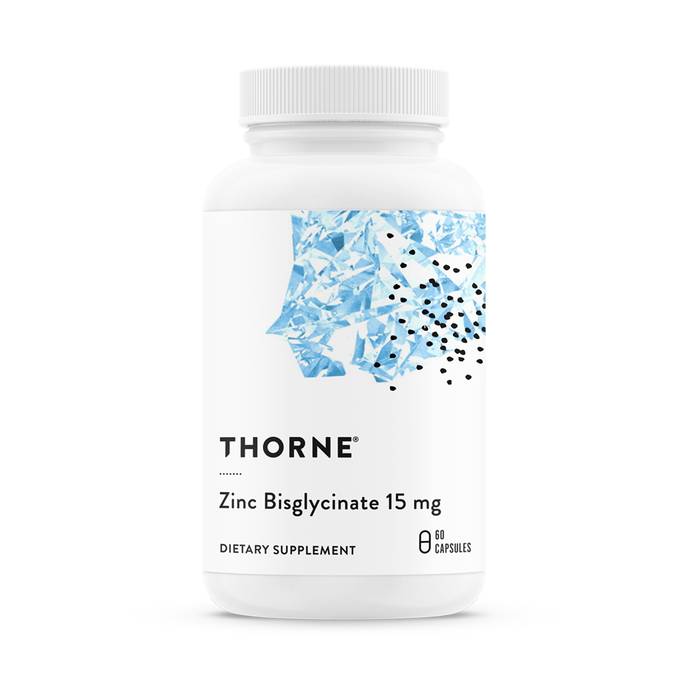 Thorne Zinc Bisglycinate 15mg Supplement - Highly Absorbable Zinc Picolinate for Immune Support & Skin Health - Vegan, Non-GMO - Supports Wellness & Energy - Perfect for Daily Immune Boosting & Healthy Skin Care Routine