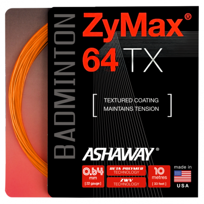 Zymax 64 TX Professional Badminton String - High Performance, Durability & Control for Competitive Players | Perfect for Tournaments & Training Sessions