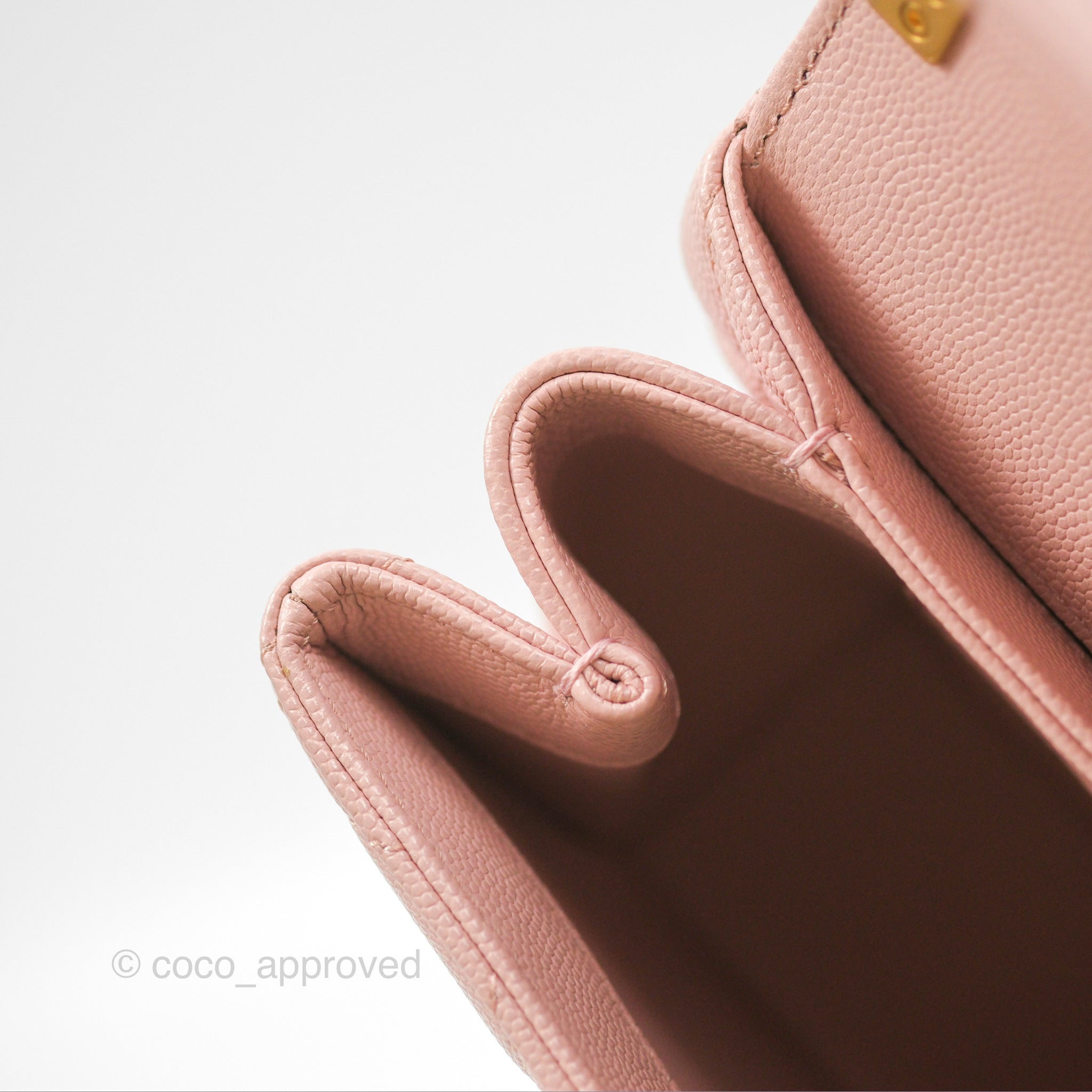 Chanel Carry Me Top Handle Flap Bag Pink Caviar Leather with Aged Gold Hardware - Perfect for Date Night & Special Occasions