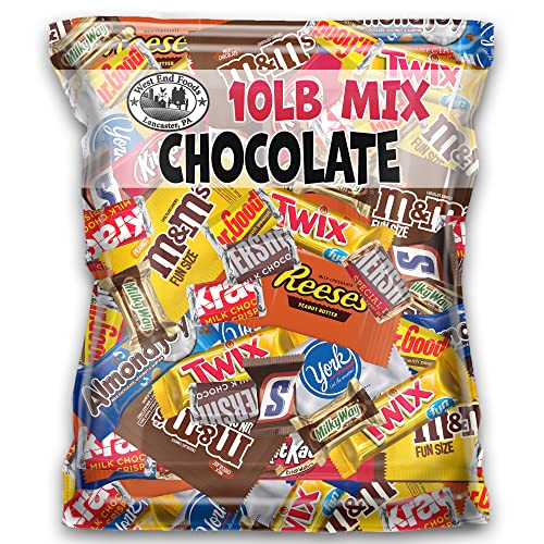 10 Pound Milk Chocolate Candy Mix Variety Pack - Assorted Bulk Chocolate Candies for Parties, Gifts & Snacking