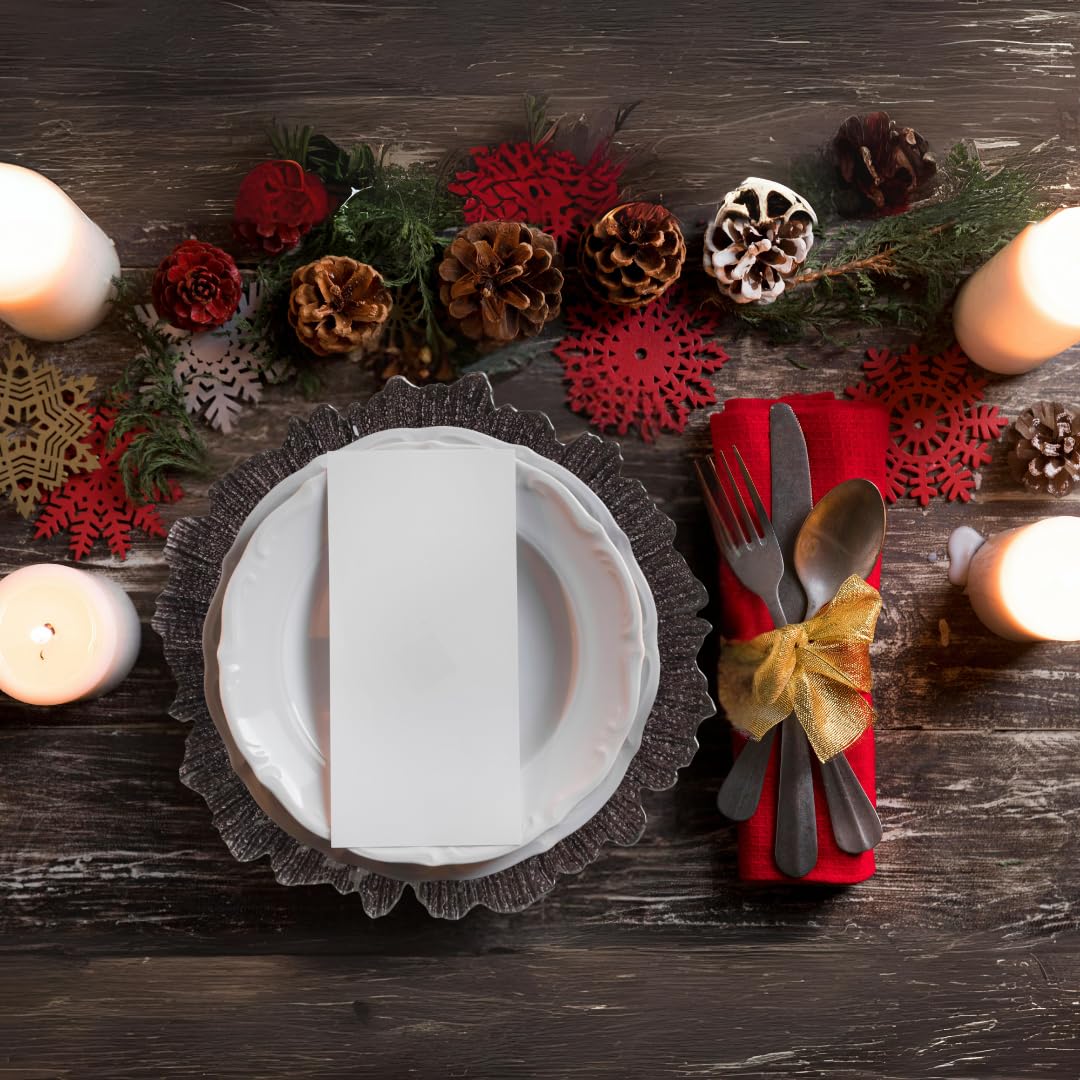 Koyal Wholesale Bulk Flora Glass Charger Plates - Set of 4 Black Starburst & Reef Design - Elegant Dinnerware for Weddings, Parties & Formal Dining