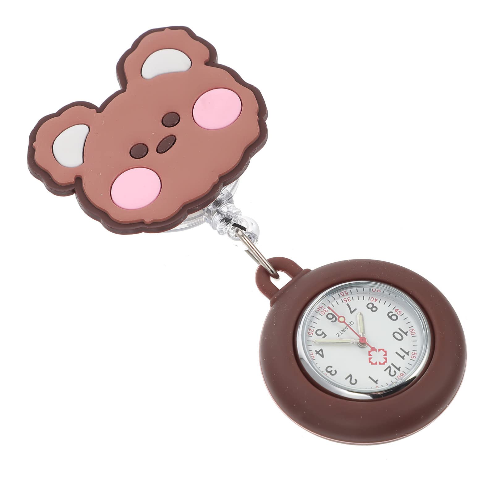 PRETYZOOM Nurse Lapel Pin Watch - Retractable Clip-On Doctor Pocket Watch with Cartoon Design - Perfect for Nurses, Medical Professionals & Healthcare Workers - Ideal for Clinical Shifts, Hospital Duty & Nursing School