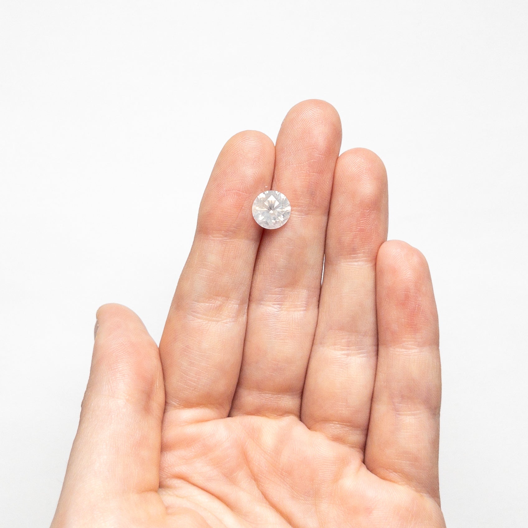 2.02ct Fancy White Round Brilliant Cut Diamond (8.06x8.04x4.98mm) - Premium Loose Gemstone for Engagement Rings & Fine Jewelry