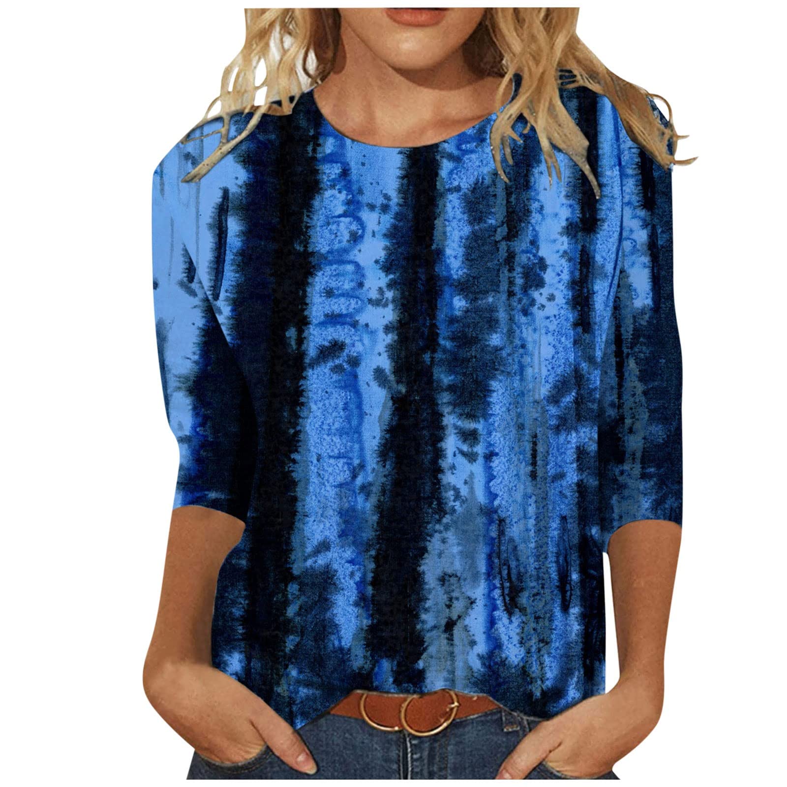Vintage White Work Dress Tops for Women - Plus Size Nursing Tops, Blue Blouse with Dalmatian Print, Cape Sleeve Tee & Denim Long Sleeve Shirt - Office Wear, Casual Outfits & Maternity Fashion