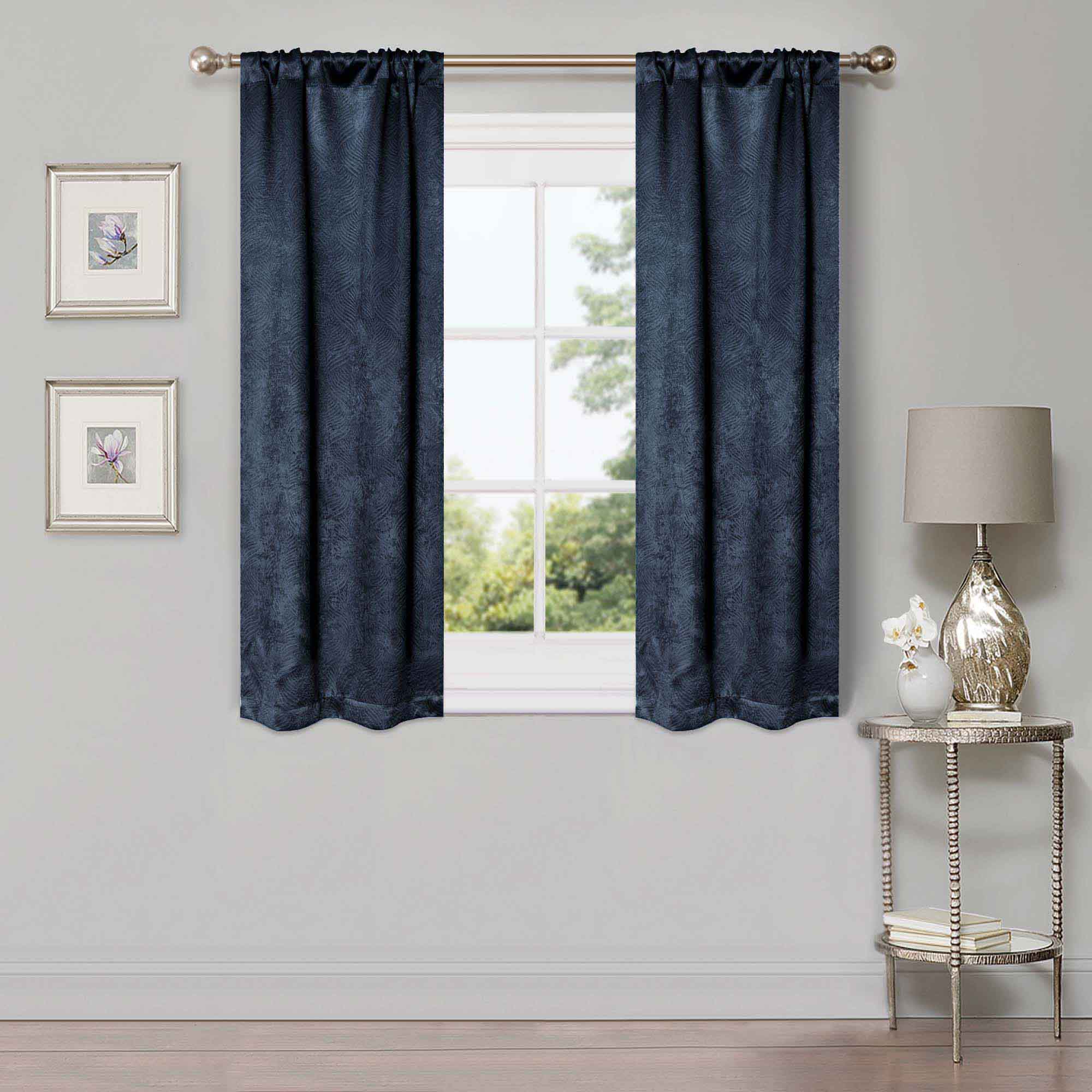 Waverly Modern Washable Blackout Curtains - Room Darkening Window Treatment Panel Set for Bedroom & Living Room - Noise Reducing Thermal Insulated Drapes for Better Sleep & Privacy
