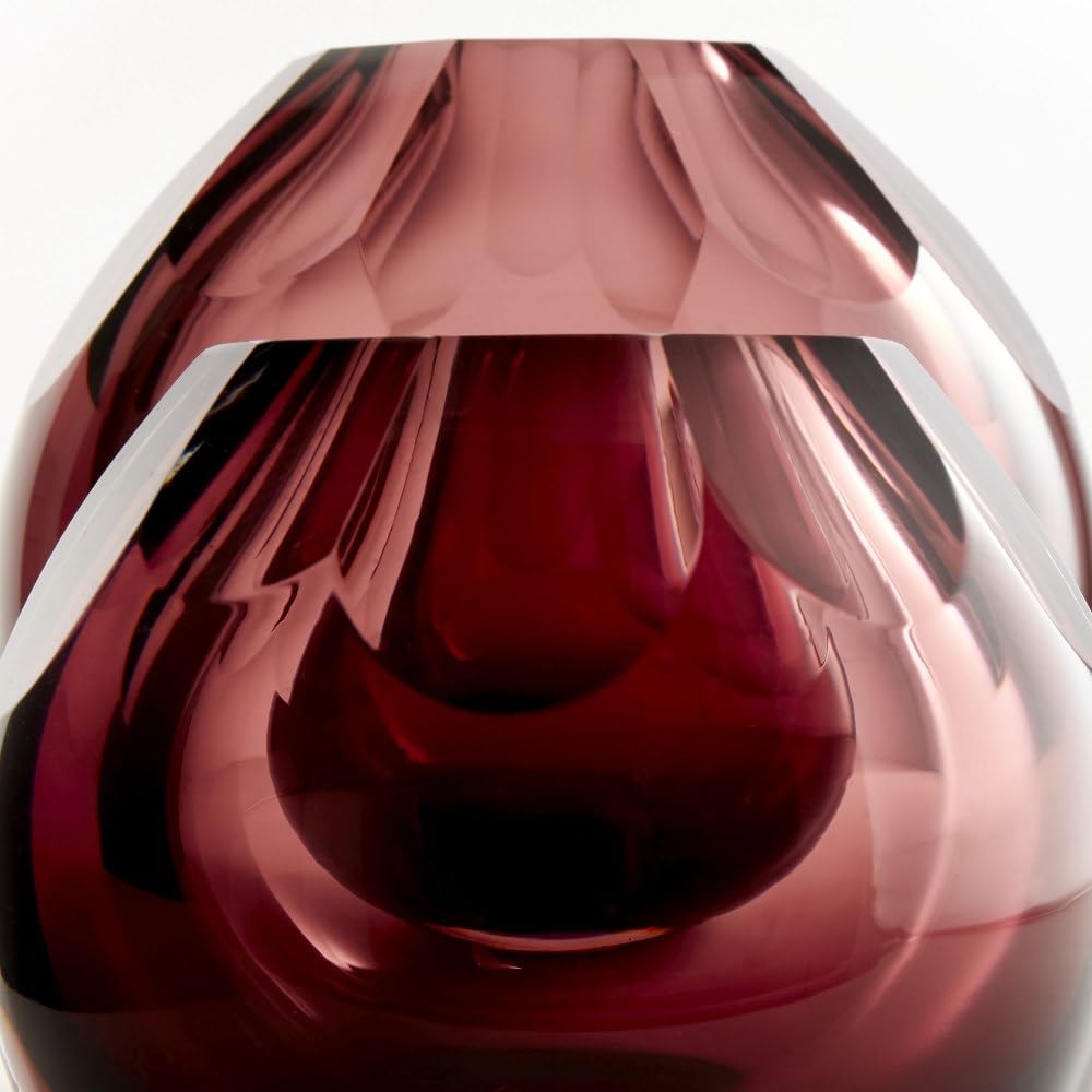 Cyan Design 10313 Rosalind 4 Inch Small Glass Vase for Flowers - Perfect for Home Decor, Wedding Centerpieces & Tabletop Displays