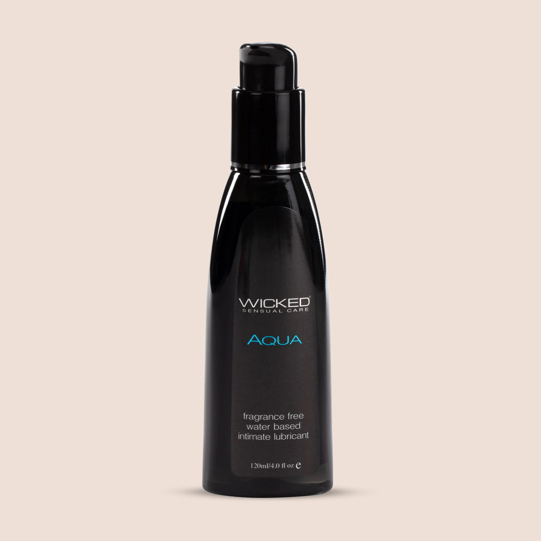 Wicked Aqua Water-Based Lubricant - Long-Lasting, Hypoallergenic, pH Balanced for Sensitive Skin - Perfect for Couples, Massage, and Intimate Moments
