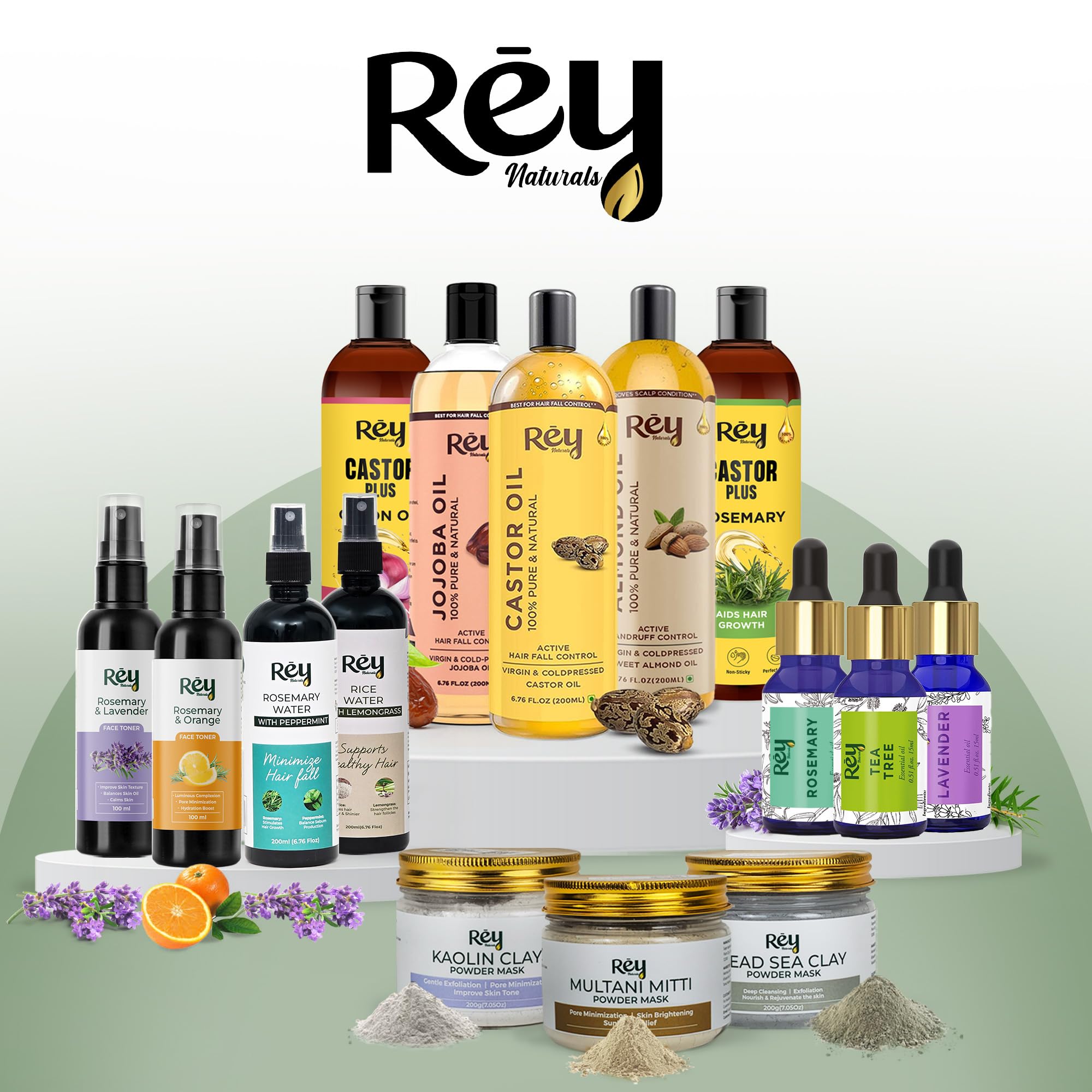 Rey Naturals Cold Pressed Neem Oil 200ml - Pure Organic Neem Oil for Skin Care, Hair Growth & Scalp Treatment | Helps with Dandruff, Lice Removal & Acne | Ideal for Body Massage, Hair Care Routine & Natural Beauty Regimen