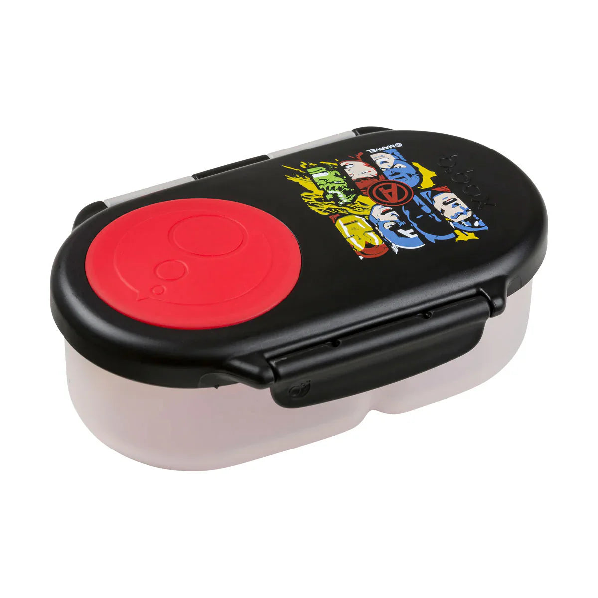 b.box Snack Box with Marvel Avengers Design - Leak-Proof Kids Lunch Box for School, Travel & Outdoor Activities | BPA-Free & Easy to Clean