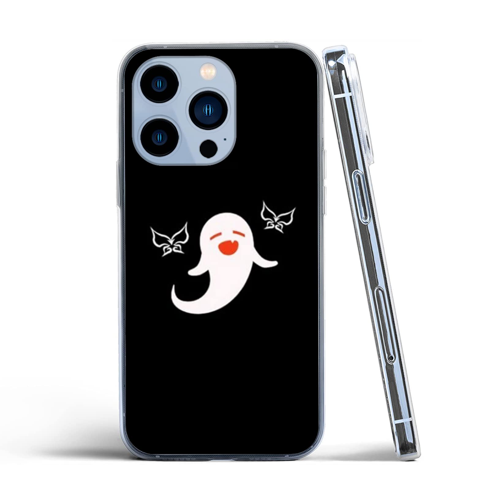 Shockproof Waterproof iPhone 13 Case with Halloween Ghost Design - Clear Protective Phone Cover for Impact Protection | Perfect for Halloween Parties, Cosplay & Everyday Use