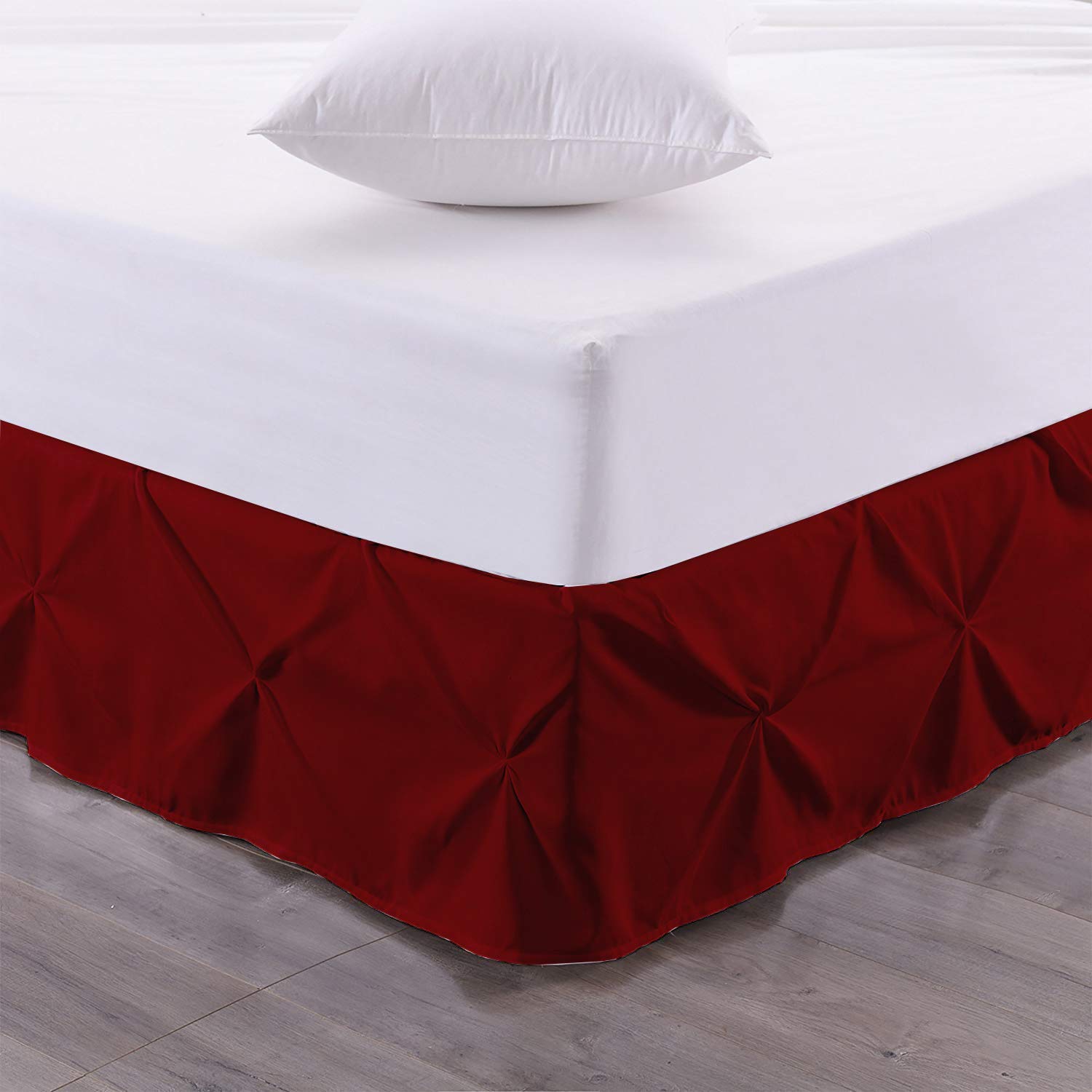 Pinch Pleated Split Corner Bed Skirt - 15