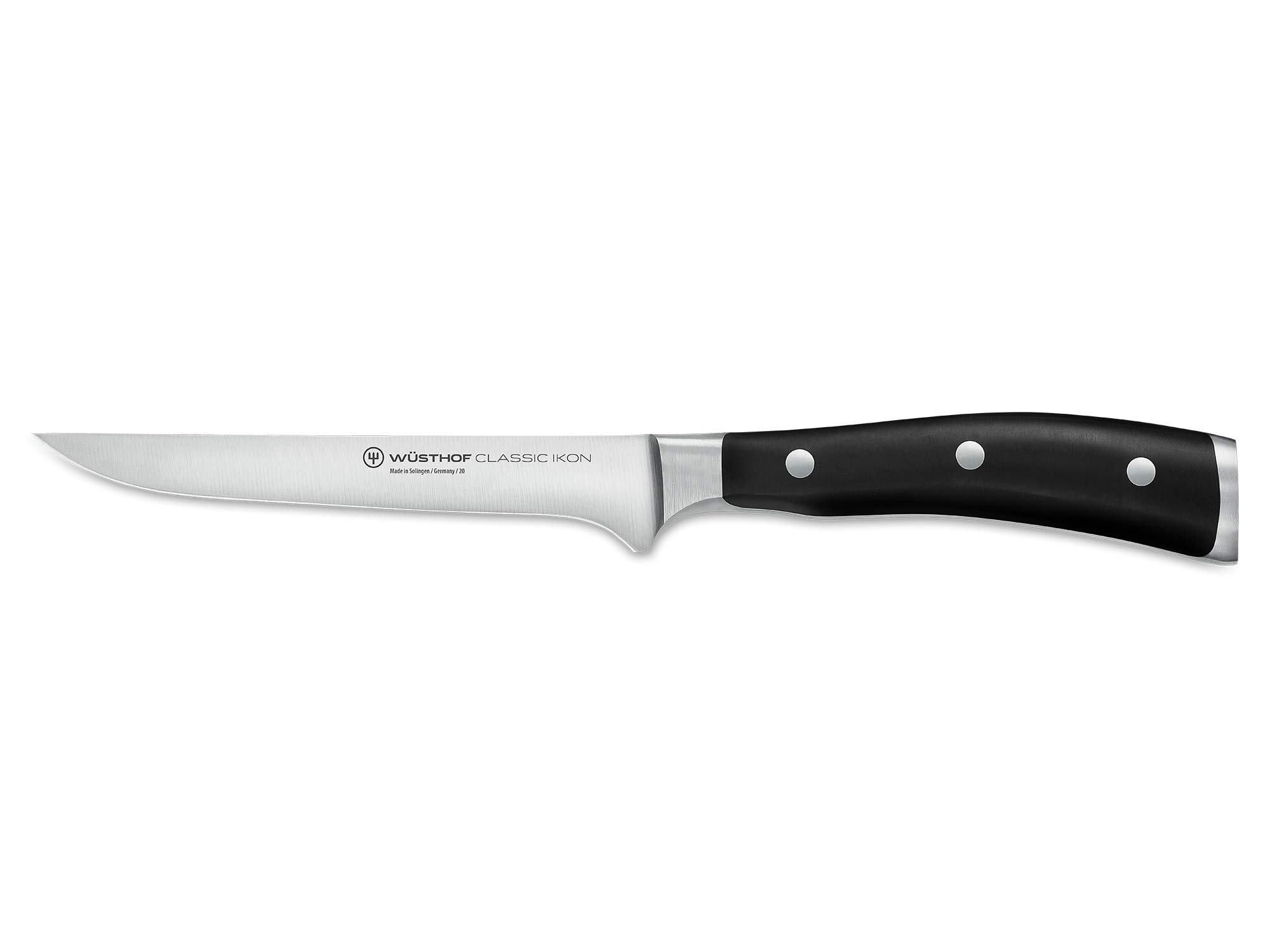 Wüsthof Classic IKON 5-Inch Boning Knife - High Carbon Stainless Steel Kitchen Knife for Meat, Poultry & Fish | Professional Chef & Home Cooking Essential | Perfect for Butchering, Trimming & Food Prep