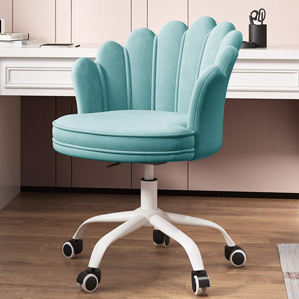 Comfy Vanity Chair for Bedroom & Home Office - Adjustable Height 360° Swivel Rolling Modern Accent Seat - Perfect for Makeup, Desk Work & Dining - Soft Flannel Upholstery for Living Room & Dressing Area