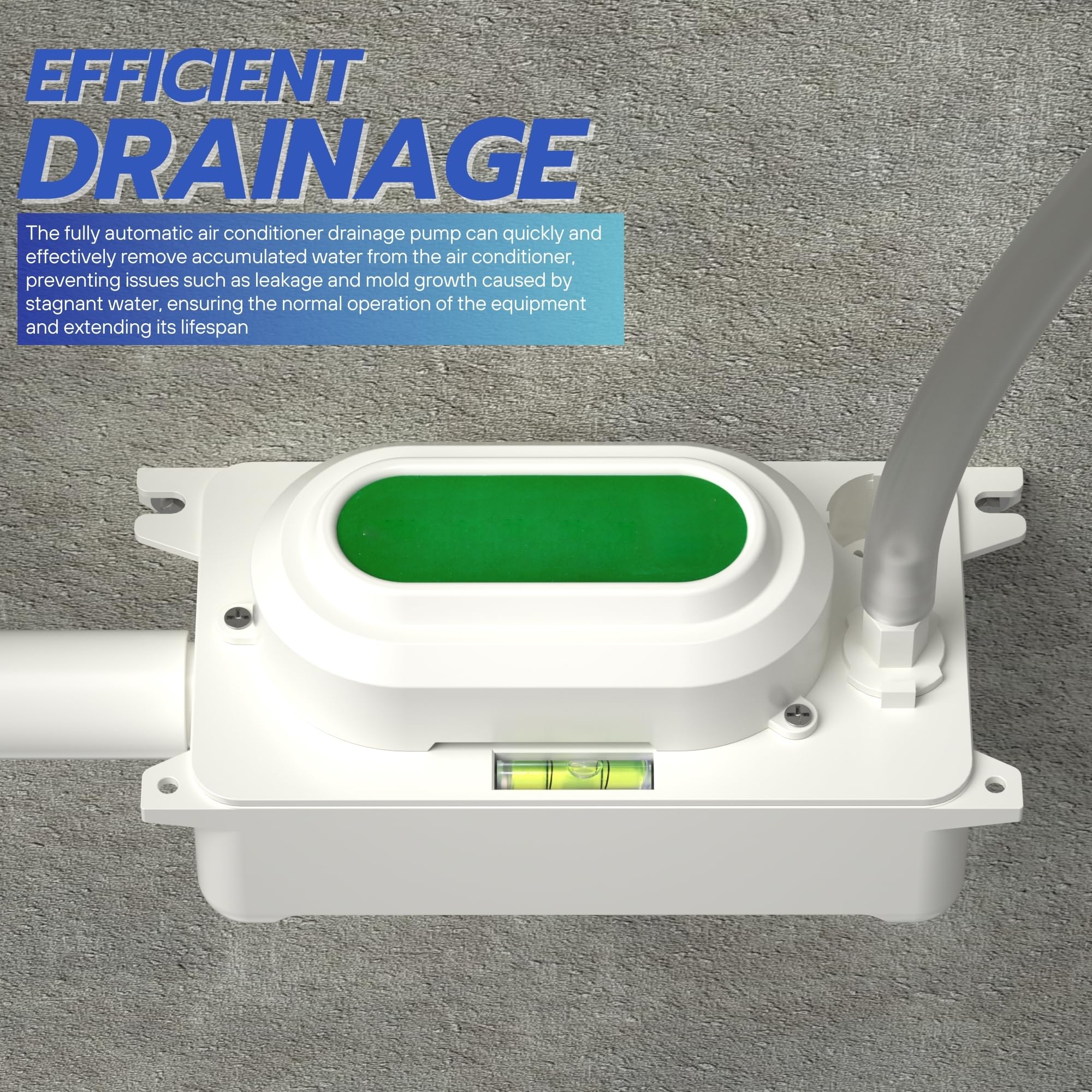 110V Condensate Pump with 6.6ft Lift & 0.6L Tank - 100L/H Flow Drain Pump for Ice Makers - Automatic On/Off - Perfect for Commercial Ice Machines, Refrigerators, and HVAC Systems
