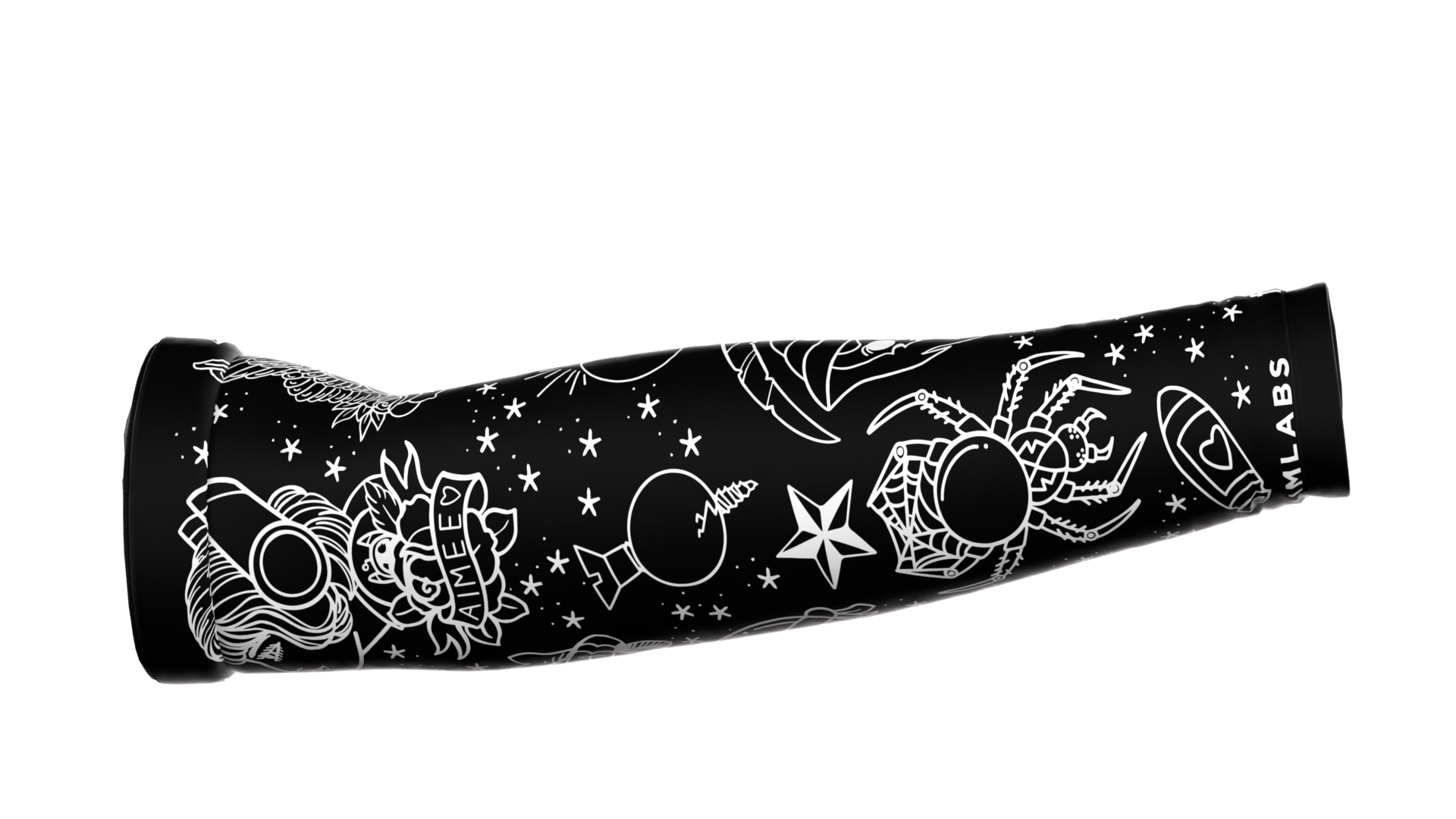 FOCUS X Aimlabs Gaming Arm Sleeve - Compression Sleeve for Esports & Tattoo Cover - Perfect for PC, Console Gaming & Outdoor Activities