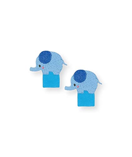 Blue Elephant Iron-On Tag Transfer Sheets - 2 Pack for DIY Clothing, Bags & Accessories | Easy Fabric Labels for Personalized Gifts & Crafts