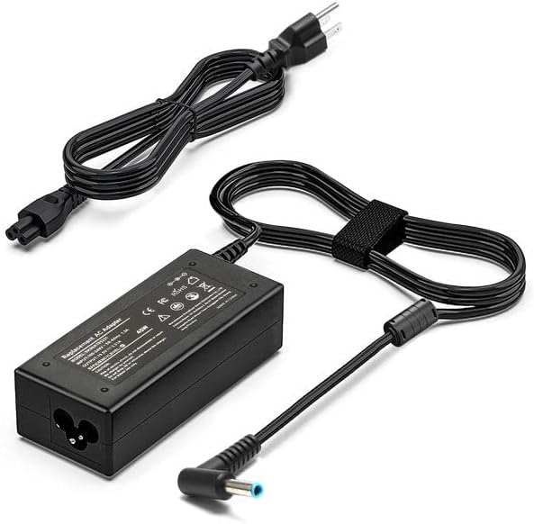 HP 45W Laptop Charger Power Adapter with Blue Tip - 19.5V AC Power Supply (Compatible with HP 741727-001) - Perfect for Home, Office & Travel Use