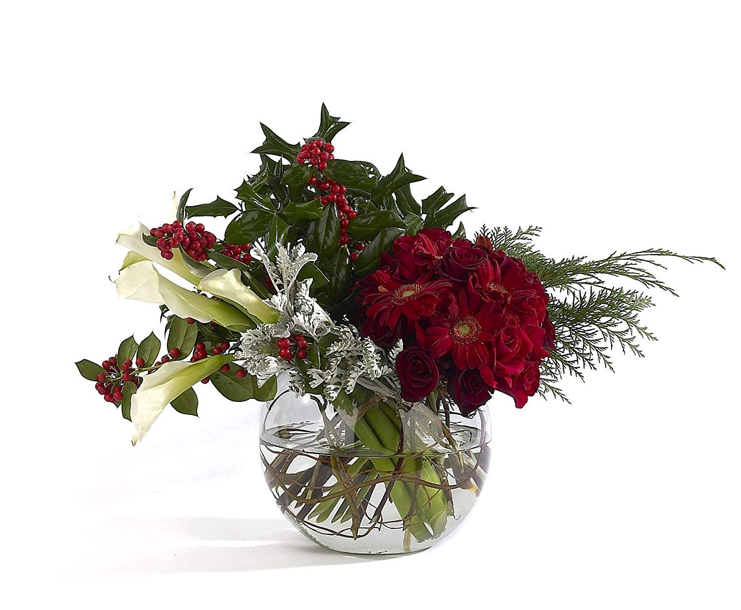 Premium Rose Bowl & Flower Guide Booklet - Elegant Small Glass Round Vase for Wedding Centerpieces, Event Decor, Floral Arrangements, Home & Office Decoration - Perfect for Romantic Weddings, Dinner Parties & Interior Design