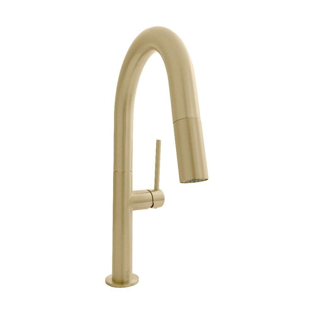 ZLINE Voltaire Pull Down Single Handle Kitchen Faucet in Champagne Bronze - Modern Touchless Design for Easy Cooking & Cleaning (VLT KF CB)